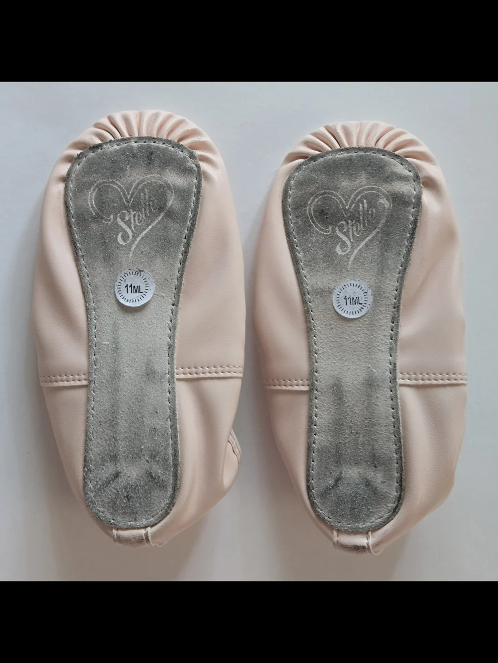 Stelle Ballet Shoes Girls 11 Soft Pink Leather Ballerina Dance Slippers